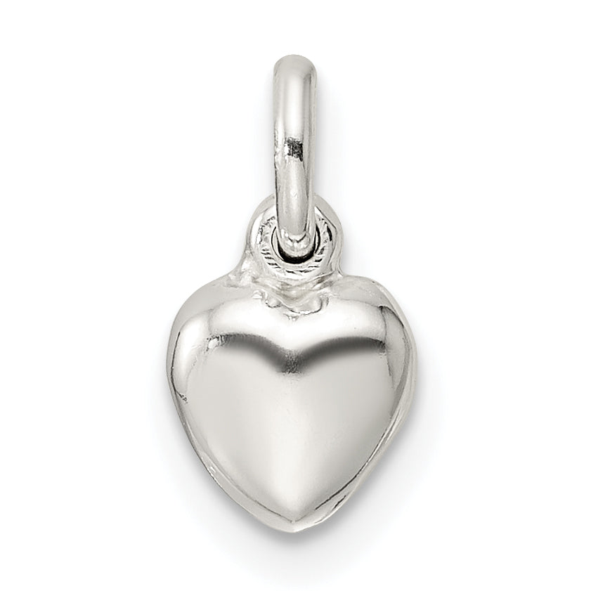 Sterling Silver Small Puffed Heart Charm
