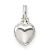 Sterling Silver Small Puffed Heart Charm