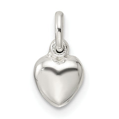 Sterling Silver Small Puffed Heart Charm