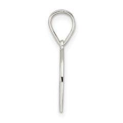 Sterling Silver Rhodium-plated Enameled Yin Yang Pendant