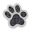 Paw Print Cubic Zirconia Slide Pendant in Sterling Silver, 18mm - Sophia Jewelers