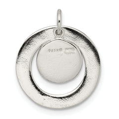 Sterling Silver Round NOT ALL WHO WANDER Pendant