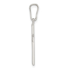 Sterling Silver Polished and Satin Center Latin Cross Pendant