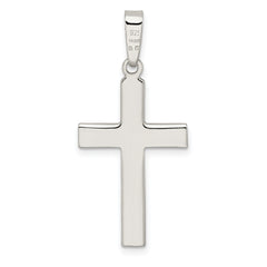 Sterling Silver Polished and Satin Latin Cross Pendant
