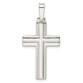 Sterling Silver Polished w/Lines Latin Cross Pendant