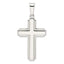 Sterling Silver Polished w/Edge Lines Latin Cross Pendant