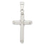 Sterling Silver Polished X Center Hollow Tube Cross Pendant