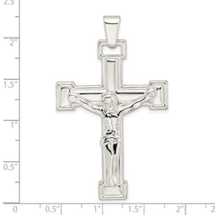 Sterling Silver Polished Crucifix Pendant