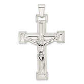 Sterling Silver Polished Crucifix Pendant
