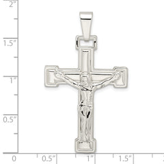 Sterling Silver Polished Crucifix Pendant