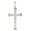Crucifix Pendant in Sterling Silver with Rope Ends, 48mm - Sophia Jewelers