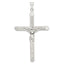 Tube Crucifix Cross Pendant in Sterling Silver, 64mm Textured - Sophia Jewelers