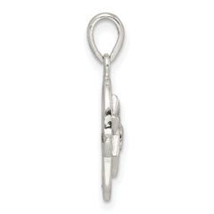 Sterling Silver Polished Chai in Star of David Hamsa Pendant