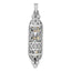 Sterling Silver Solid Antiqued Mezuzah Pendant