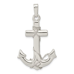 Sterling Silver Polished 3D Anchor Pendant