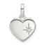 Sterling Silver E-coated CZ Heart Pendant