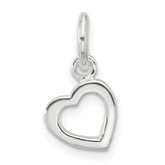 Sterling Silver Polished Open Heart Pendant