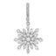 Sterling Silver Rhodium-plated CZ Snowflake Pendant
