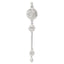 SS Polished Textured Flowers Double Strand Chain Pendant