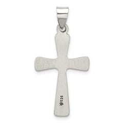 Sterling Silver Antiqued Solid Cross Pendant
