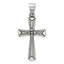 Sterling Silver Antiqued Solid Cross Pendant