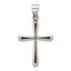 Sterling Silver Antiqued Solid Textured Cross Pendant