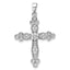 Cubic Zirconia Cross Pendant in Sterling Silver, 39mm - Sophia Jewelers