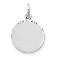 SS Rhodium-plated Circle Disk and Cross with Clear Crystal Pendant