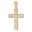 Sterling Silver Gold-tone CZ Latin Cross Pendant