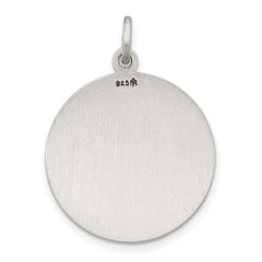 Sterling Silver Solid Antiqued St Michael Pendant