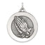 Praying Hands Serenity Prayer Pendant in Sterling Silver, 33mm - Sophia Jewelers