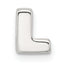 Sterling Silver E-coated Letter L Slide Charm