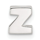 Sterling Silver E-coated Letter Z Slide Charm