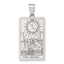 The Moon Tarot Card Pendant in Sterling Silver, 29mm - Sophia Jewelers