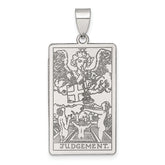 Sterling Silver Judgement Tarot Card Pendant