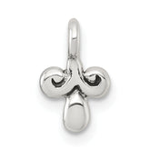 Sterling Silver Polished and Antiqued Fancy Charm