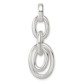 Sterling Silver Moveable Oval Links Pendant