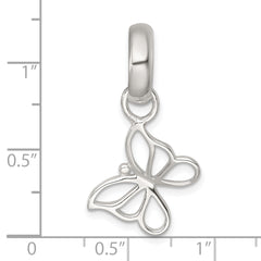 Sterling Silver Polished Cut-out Butterfly Pendant
