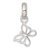 Sterling Silver Polished Cut-out Butterfly Pendant