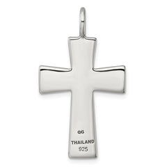 Sterling Silver Antiqued Polished Celtic Knot Cross Pendant