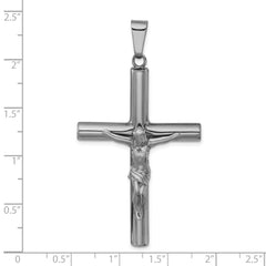 Sterling Silver Ruthenium-plated Polished Crucifix Pendant
