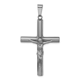 Sterling Silver Ruthenium-plated Polished Crucifix Pendant