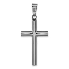 Sterling Silver Ruthenium-plated Polished Crucifix Pendant