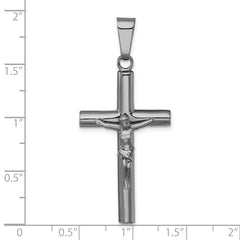 Sterling Silver Ruthenium-plated Polished Crucifix Pendant