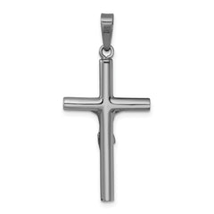 Sterling Silver Ruthenium-plated Polished Crucifix Pendant