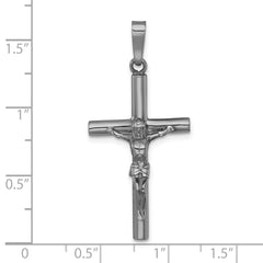 Sterling Silver Ruthenium-plated Polished Crucifix Pendant