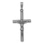 Sterling Silver Ruthenium-plated Polished Crucifix Pendant