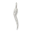 Sterling Silver 925 Italian Horn Charm with Satin Finish and 3D Design