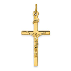 Sterling Silver Gold-plated INRI Crucifix Pendant