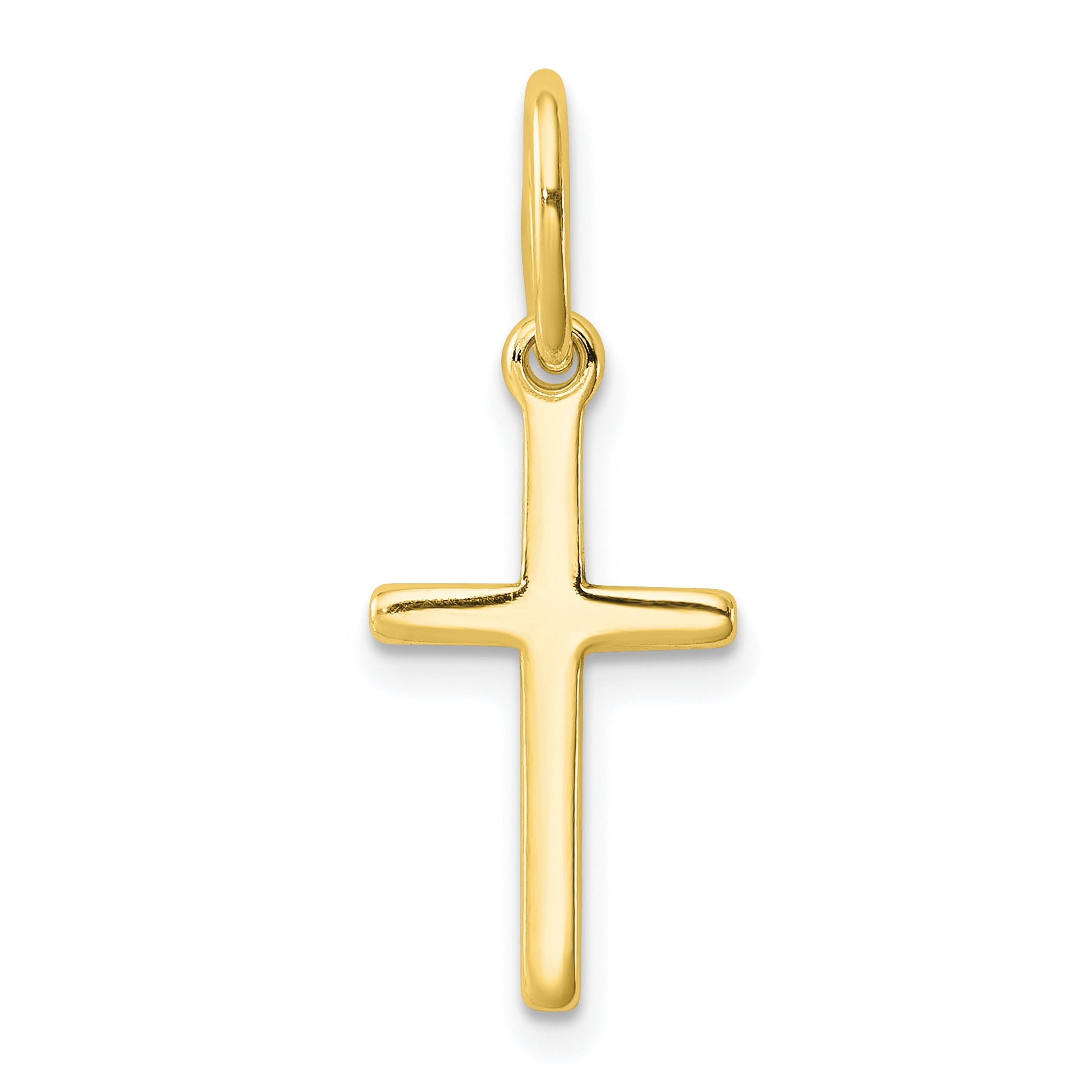 Sterling Silver Gold-tone Polished Latin Cross Charm